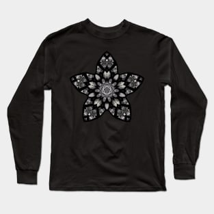 Planet X Geometric Space Flower Mandala Aesthetics Long Sleeve T-Shirt